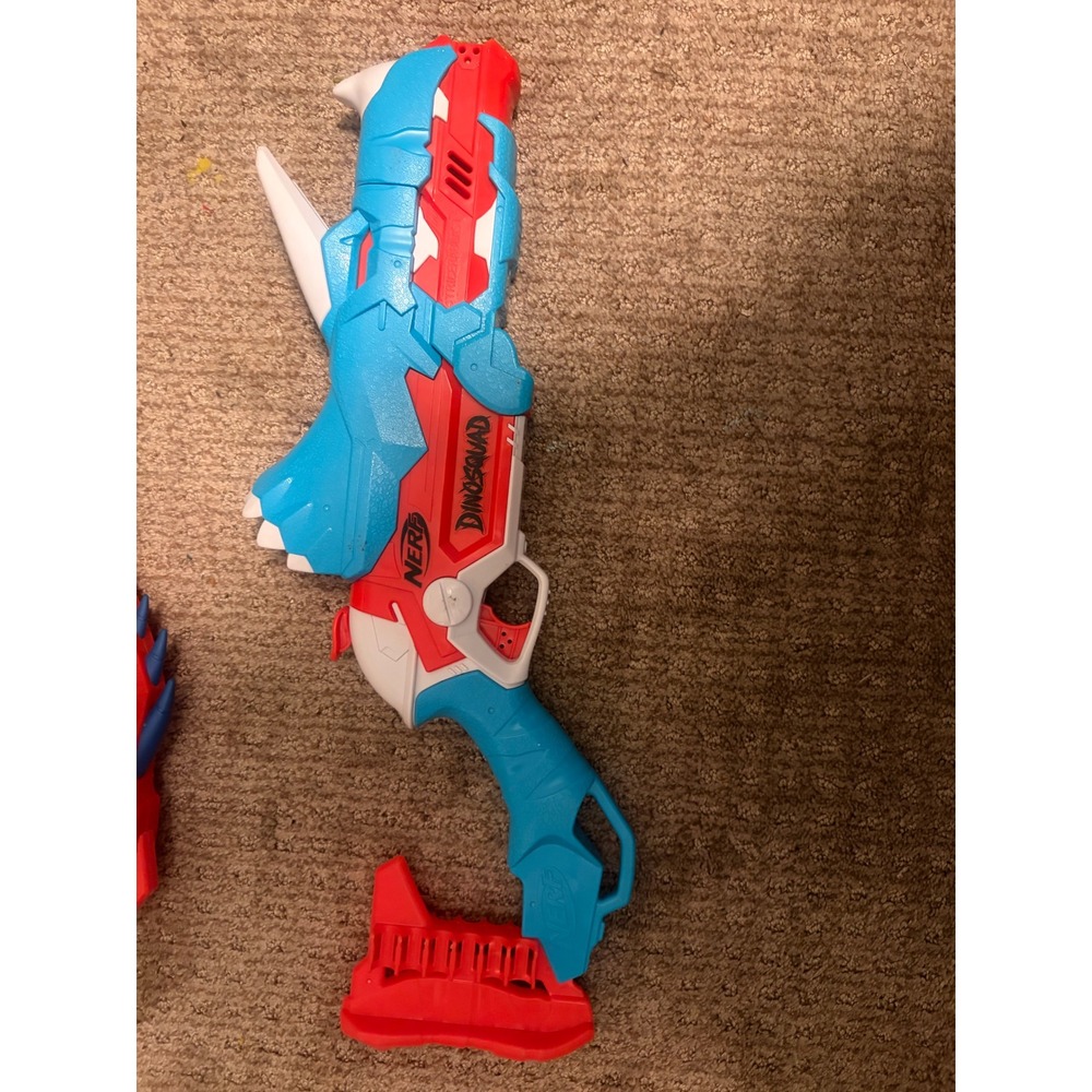 Nerf DinoSquad 3-Blaster Lot Tricera-Blast Stego-Smash Raptor-Slash Toy Guns - Picture 4 of 6